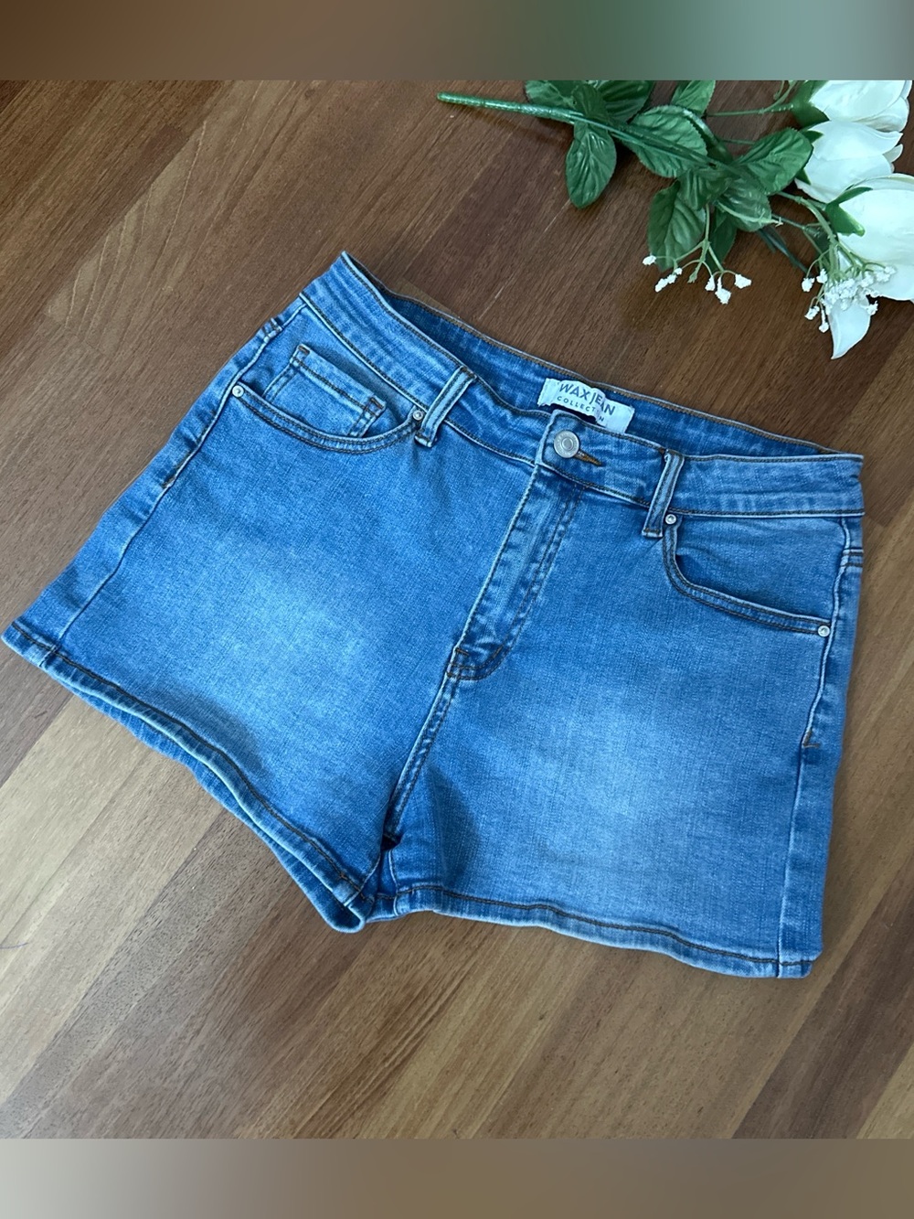 Collection B Women's Blue Denim Jean Shorts
